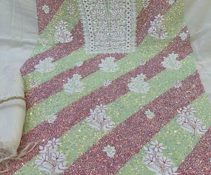 The Elegance of Chikankari with Sequin Embellishments