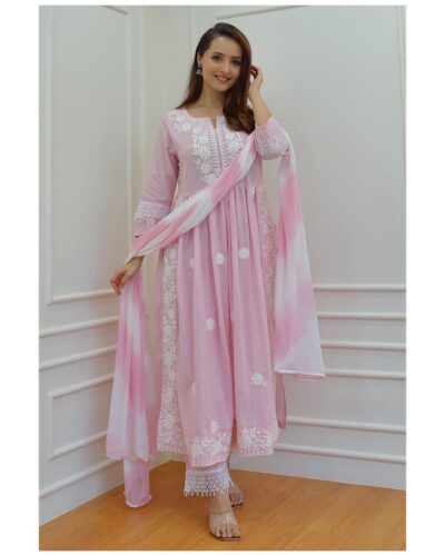 Chikankari Suit Express Shipping J&K
